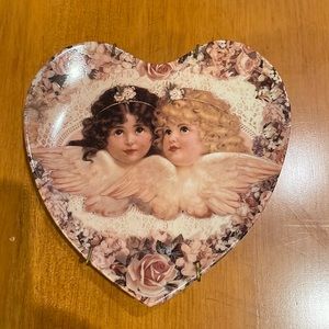 Vintage Thomas Cathey collectible plate# 6324A "Faith & Clarify" heart plate.